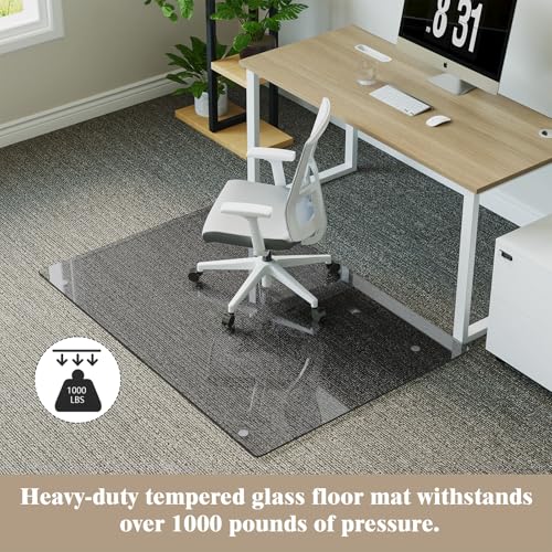 Image of Koonmi 30 inch x 48 inch Office Chair Mat for Hardwood Floors & Carpets