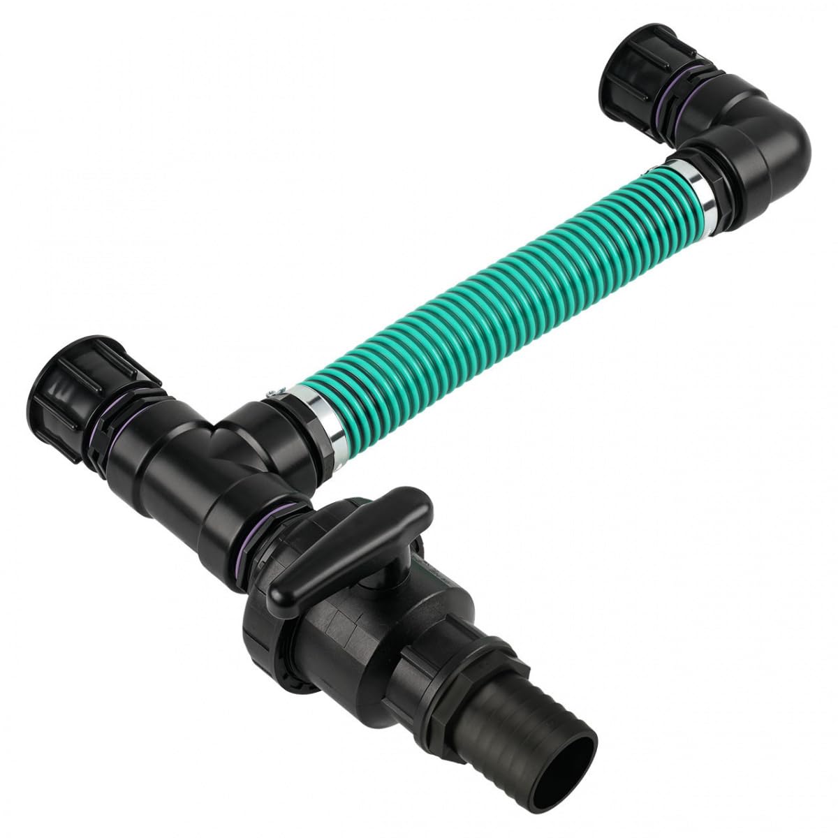 REKUBIK IBC Adapter S60x6-2 IBC nebeneinander Tankverbindung Schlauch Größe 50mm (2")