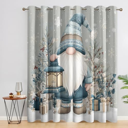Yzdramesko Gnome Curtains for Bedroom, Christmas Blackout Curtains for Living