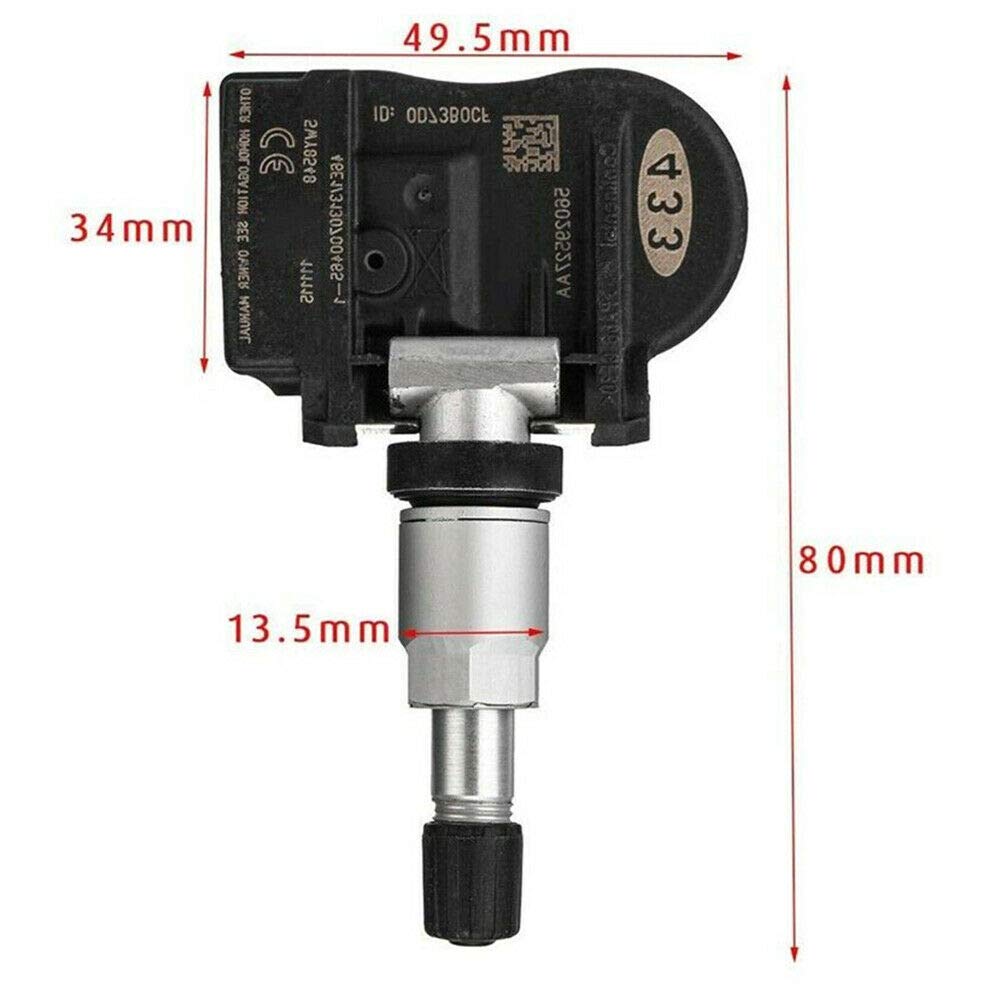 Capteur De Pression Des Pneus (TPMS) 53104671 - Compatible Dodge Challenger/Charger 2010-2016, Chrysler 300, Etc. - Fréquence 433 MHz