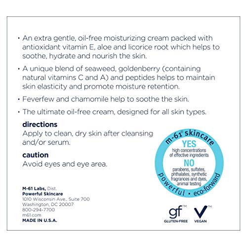 M-61 Supersoothe E Cream - Soothing And Hydrating Oil-Free Vegan Cream With Peptides, Vitamin E & Alo #TOP3