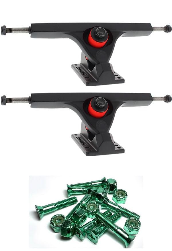 Caliber Trucks III 44 Degree Raked with Shim Blackout Skateboard Reverse Kingpin Trucks - 7.25