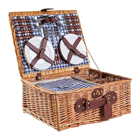 eGenuss | Cesta de Mimbre para Picnic | 4 Personas Cover