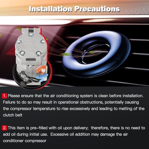 Image of cciyu Air Conditioning Compressor Fit for Hino 238 258 268 338 6.7L 7.7L