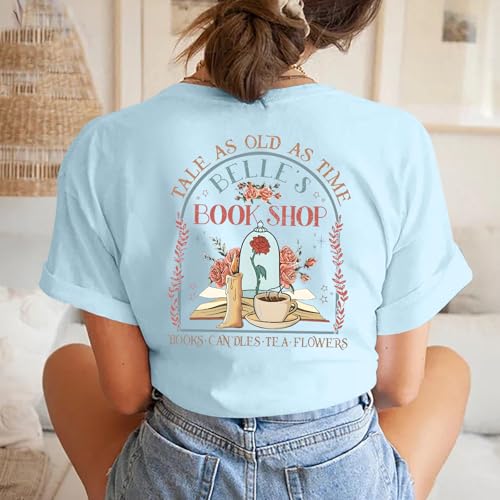 Belles Book Shop Shirts for Women Magic Kingdom Shirt Beauty Princess Bookish T-Shirt Magical Vacation Graphic Tees3