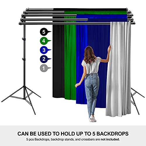 Julius Studio 2-Piece Set, 5 Crossbar Mount, Photo Studio Backdrop Support 5 Crossbar Mounting Hardware, Photoshoot, Photography, Party Decorations, Parties Birthday, Curtains and Balloons, JSAG754 - Thumbnail 3