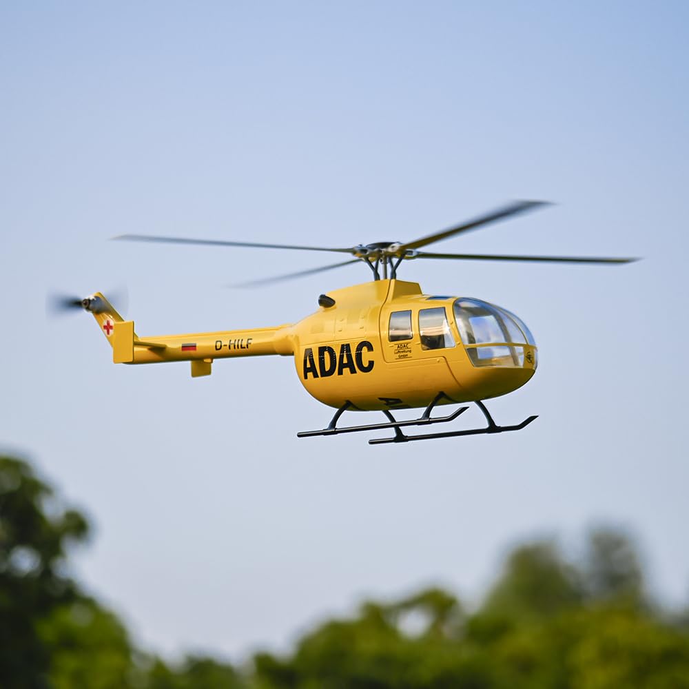 Toucan RC Hobby 470 Class FLYWING BO105 RC Hubschrauber Modell GPS 4 Flügel Rotorkopf One Click Return Bürstenloser Motor RTR I6S Funkbatterie