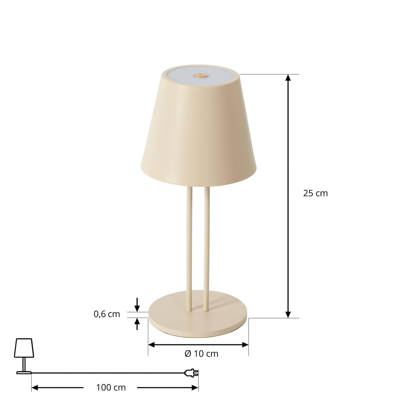Lindby LED Janea dimmbar (spritzwassergeschützt (Modern) in Creme aus Metall (1 flammig,)