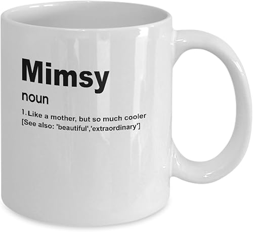 Miniatura 2 de mimsy definición divertida taza de café 11 oz – parte superior Regalos de cumpleaños para mimsy – regalo único para ella, mujeres – perfecto de la