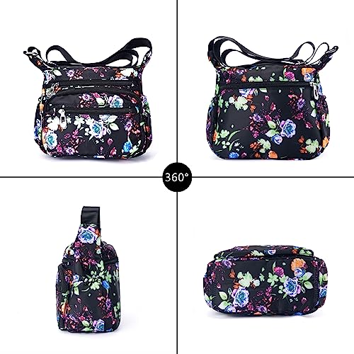Image of Pealwel Women Shoulder Handbag Roomy Multiple Pockets Bag Ladies Crossbody Purse Tote Top Handle Satchel