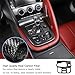 Daeiclru Real Carbon Fiber Central Control Gear Shift Panel Trim Cover Fit for Jaguar F-Type 2013-2022, Gear Shifter Panel Decorative Frame Cover Interior Accessories (Black)