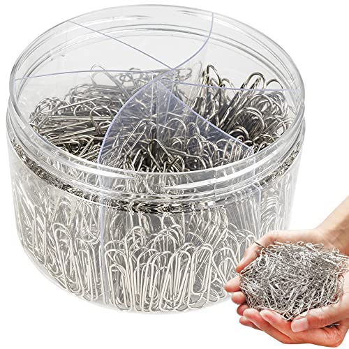 Clips de papel, 700 unidades, de metal, para oficina, escuela, uso personal, color plateado