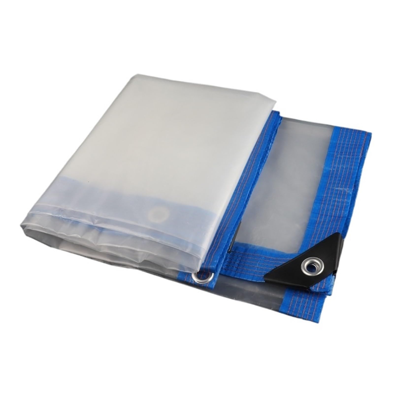 0.1mm Transparent PE Film Tarps Outdoor Garden Clear Tarpaulin Waterproof Patio Cover Hay Tarp Rainproof(Brown Side,2mX2m)