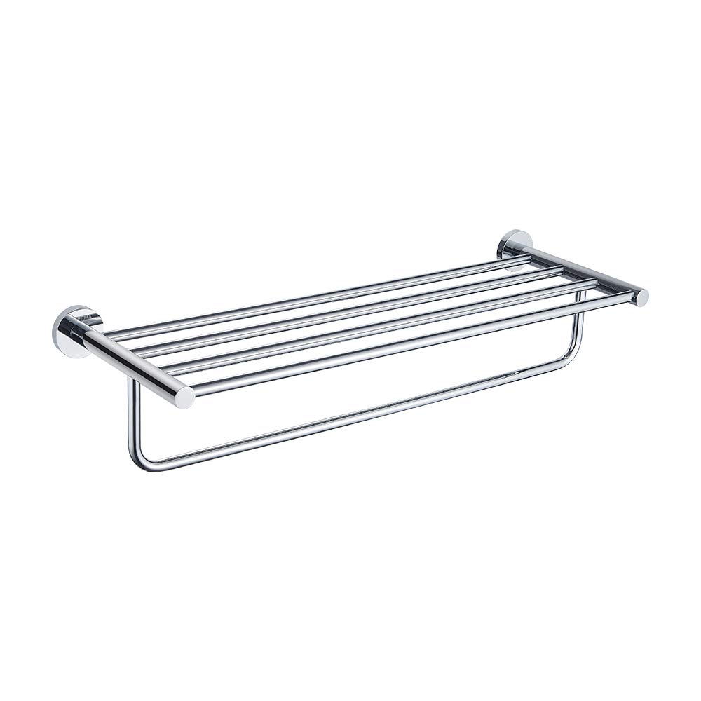 Grifema Silver / Chrome Ibiza-G30124 Wall Mounted 60Cm Bathroom Shelves, Towel Rack,