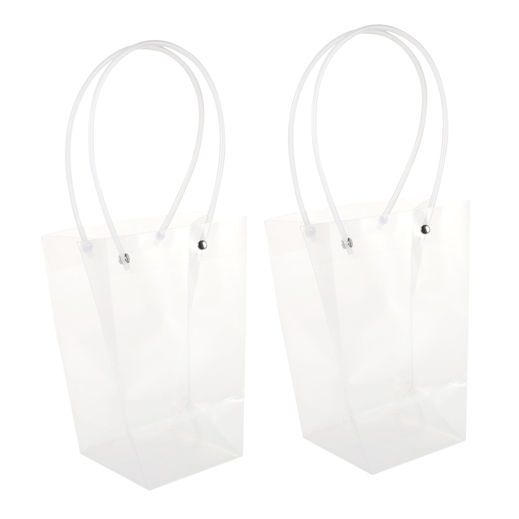 HAPINARY 2pcs Present Bouquet Holder Tote Bag Floral Wrapping Packing Bag Waterproof Sturdy Handle Elegant Design
