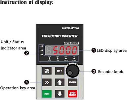 Miniatura 8 de ATO Entrada VFD 110V 220V Salida trifásica 3hp, salida monofásica VFD de 120V, entrada monofásica de 110V, salida 1 fase o trifásica 220V VFD, 3hp