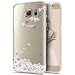 Produktbild KunyFond Karikatur Muster Silikon TPU Hülle Handyhülle Crystal Clear Durchsichtig Stoßdämpfend Transparent Weichem Schutzhülle Case Cover Schale für Samsung Galaxy S7 Edge (Blumen#5)