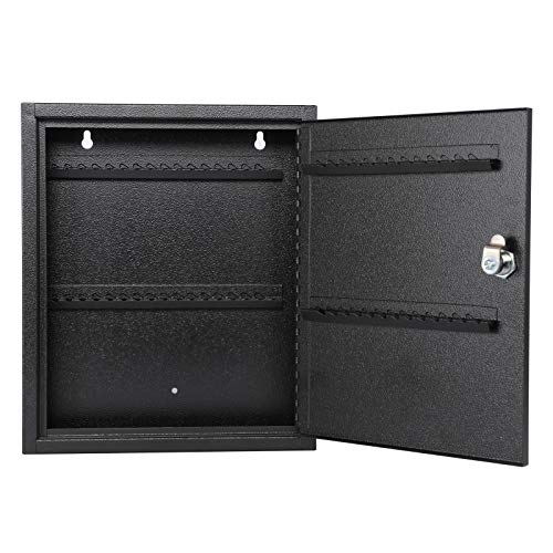 Kyodoled Key Storage Lock Box With Key,Locking Key Cabinet,60 Key Management Wall Mount With Key Lock,Key Hooks & Tags Key Labels,(Black,60 Key) #TOP3
