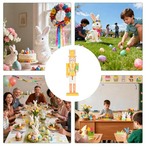 Casse-noix de lapin de Pâques statuette décorative extérieure abritée pour véranda - 5