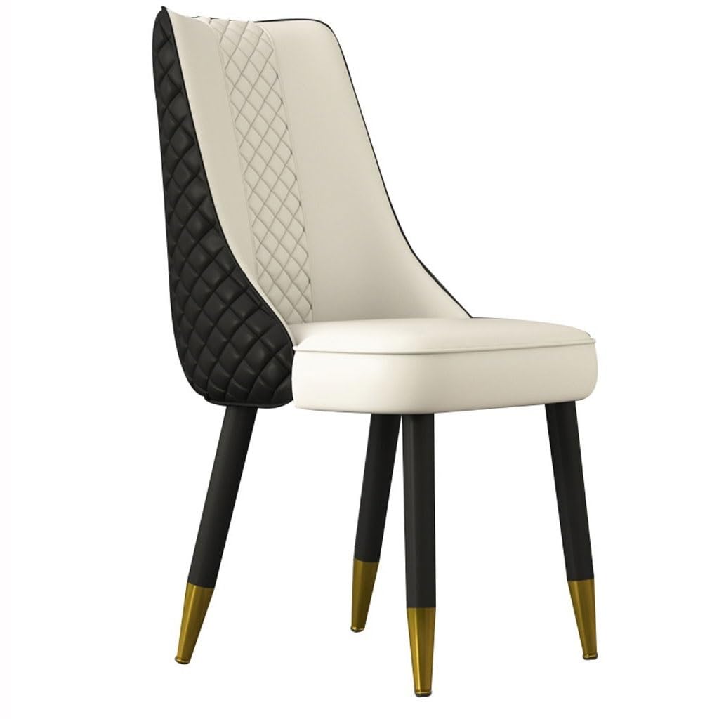 Chaise de salle à manger antitache en cuir microfibre avec pieds en bois robustes