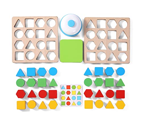 Wooden Puzzles Shape Color Matching miniatura 2