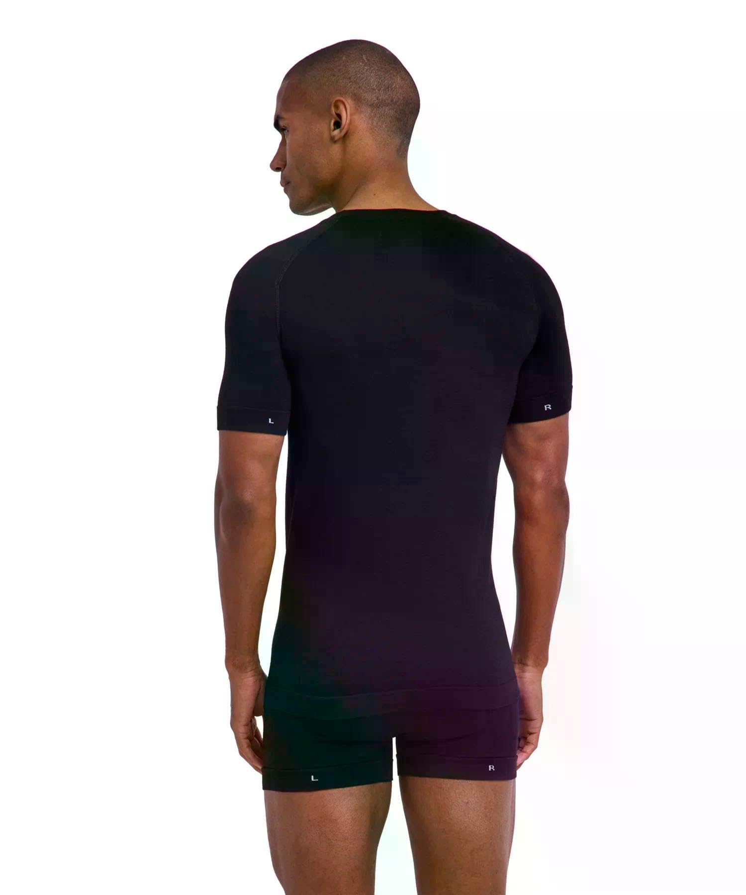 FALKE Mężczyźni Warstwa podstawowa (góra) Wool-Tech Light M S/s Ts wełna materiał funkcjonalny regulujące klimat 1 Sztuka, Czarny Black 3000, S