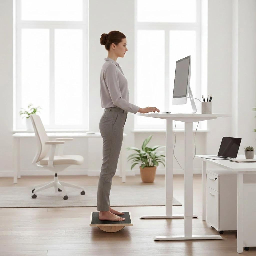 Allungatore per Polpacci, Balance Board in Legno 2 in 1, Tavola Inclinata Portatile, Angoli Regolabili,per Caviglie E Fianchi,per Principianti E Avanzati