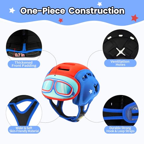Image of Mambobaby Baby Head Protector Baby Helmet for Crawling Walking- Extra-Thick Deep Forehead Padding, Toddler Helmet 6-24 Months, Infant Safety, Ultra-Light Soft Desig-Wing Star