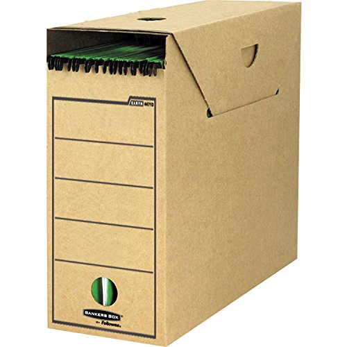 Bankers Box Archivschachtel für Hängemappen - 100% recycelte Wellpappe, 100% recycelbar - besonders stabiler Heavy Duty Karton - Farbe: braun - Inhalt: 10 Stück Cover
