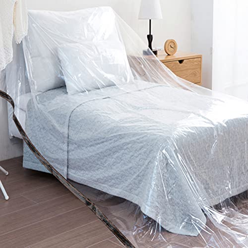 2x3m wasserdicht Transparent Plane mit ösen,abdeckplane baufolie,Regenschutz Windschutz Mehrzweck wasserdicht Plane,Tarp Für Balkon im Pflanzengewächshaus Garten,Einschließlich Planenspanner