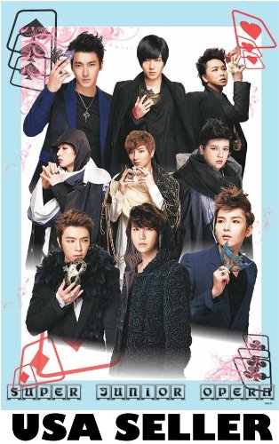 Super Junior Opera vert POSTER 23.5 x 34 Superjunior SuJu Korean Kpop boy band Donghae Kyuhyun (sent FROM USA in PVC pipe)