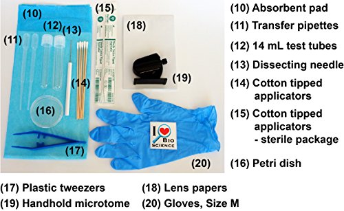 Rs' Science - 43-Piece All-In-One Microscope Slide Preparation Kit #TOP2