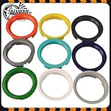 Material: Kunststoff/Plastik 4 Zentrierringe in div. Größen: 66,6 - 57,1 / 60,1 - 57,1 / 63,3 - 57,1 / 74,1 - 72,6 / 72,6 - 57,1 / 72,5 - 66,6 / 73,1 - 57,1 / 64,0 - 56,6 / 70,0 - 57,1 / 64,0 - 57,1 / 60,1 - 54,1 / 72,5 - 57,1 / 63,3 - 56,6 / 60,1 - 56,6 / 74,1 - 66,6 // Audi Seat VW Skoda Mercedes BMW Chrysler (60.1-56.1)