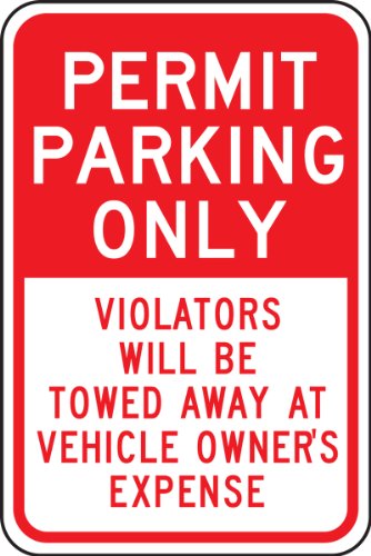 Panneau de signalisation permit parking only contre le stationnement abusif