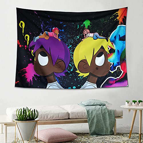 Amtisov Hip Hop Singer Rapper Tapestry Meteor Starry Cartoon Pop Mural Blanket Home Decoration Wall Hanging For Girls And Boys Bedroom For Living Room Bedroom College Dorm 60 * 40 Inches #TOP2