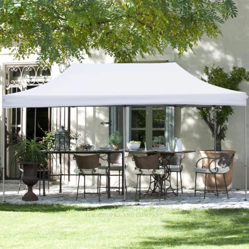 Image of 10x20ft / 3x6m Pop up Outdoor Canopy Tent | Portable Shade Instant Folding Gazebo Tent | Heavy Duty Gazebo Canopy Shelter 2 Mins Installation | 40Kgs