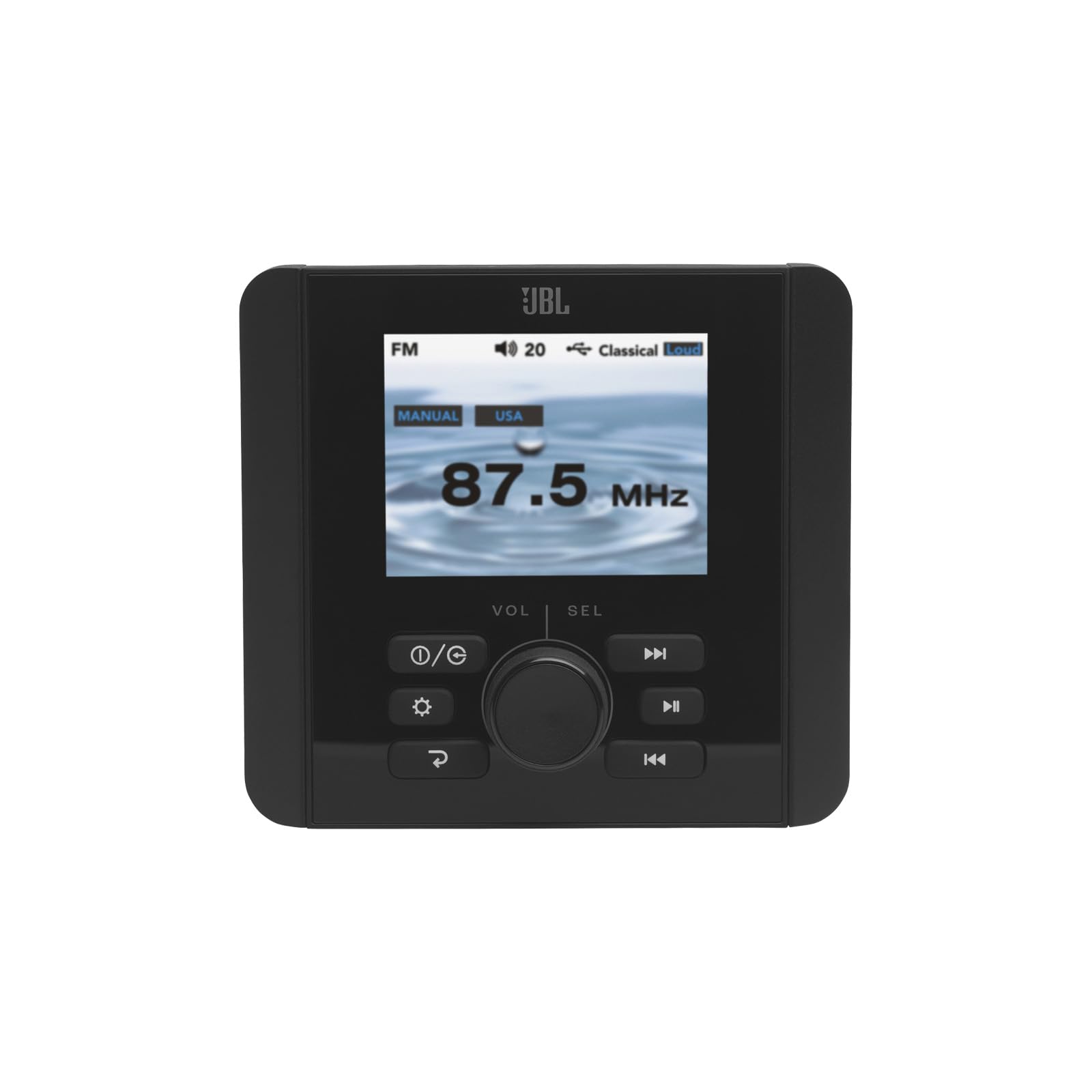 JBL JAM5000N Marine Gauge Hole Mount USB Bluetooth AM/FM/WB Receiver, Wired Remote, Extension, 4-Channel Amplifier w/Kit, 10