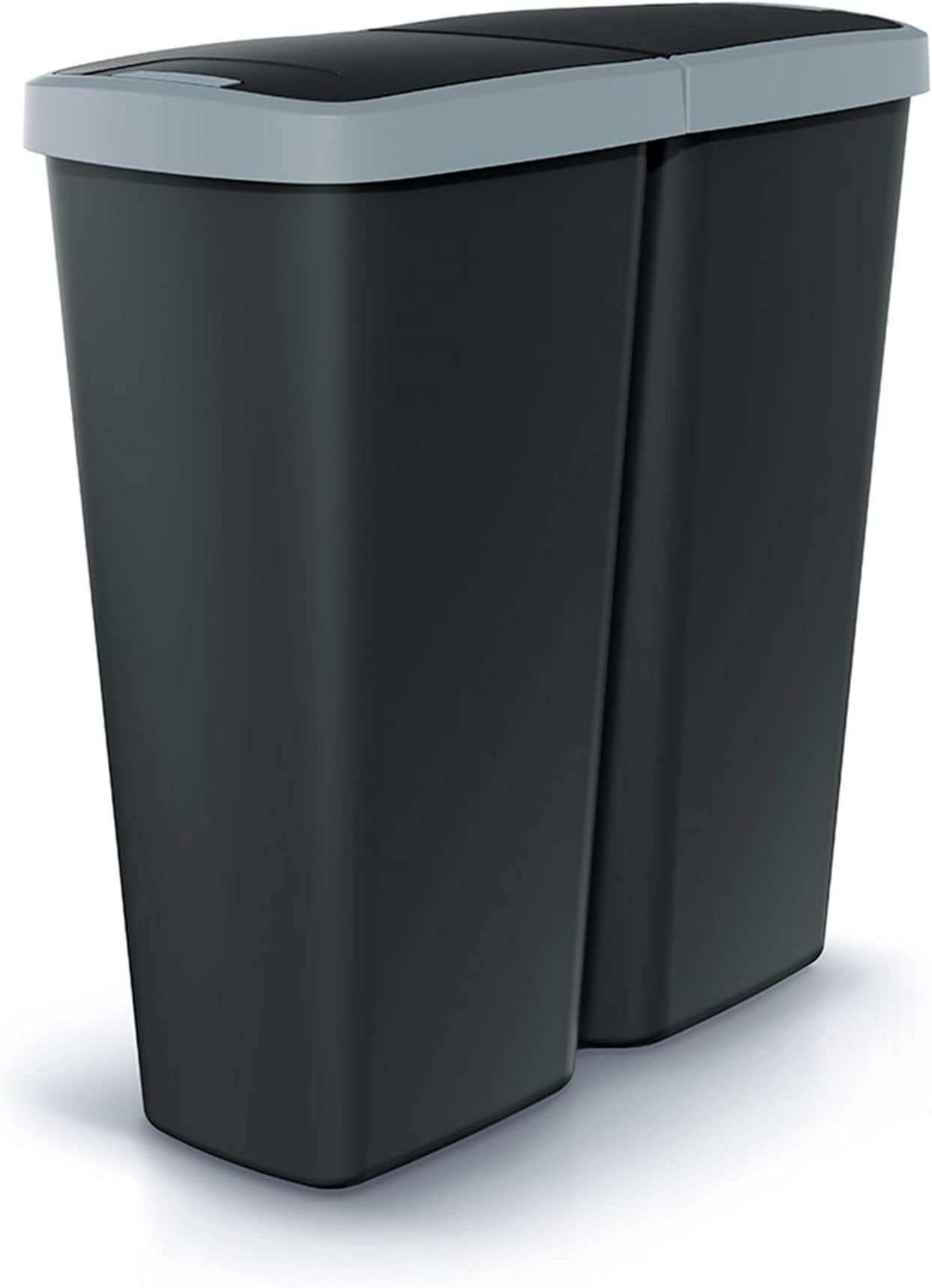 KEDEN Poubelle Avec 2 Couvercles Indépendants 50L Compacta Q Duo 54x24x56 Cm | Leroy Merlin
