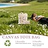 Wuneiox Canvas Tote Bag, with Zipper & Small Pouch for Women, Reusable Large Tote Bag, Floral Printed Large Everything ToteBag & Matching Makeup Pouch for Gym, College, Library, Shopping #4