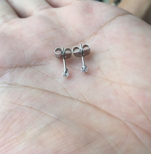 2mm 20g Tiny Cubic Zirconia Ball CZ Cartilage Stud Earrings For Women Mens Stainless Steel Small Post Hypoallergenic Sets2