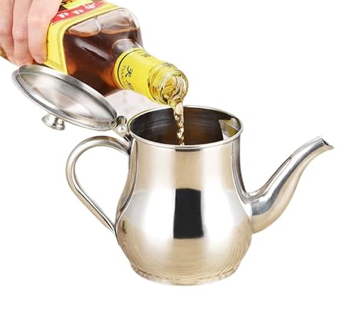 Pentola Filtro Olio In Acciaio Inox, Pentola Per La Conservazione Dell'olio In Acciaio Inox Con Colino, Separatore Di Olio, Barattolo Per La Conservazione Del Grasso (24 oz)