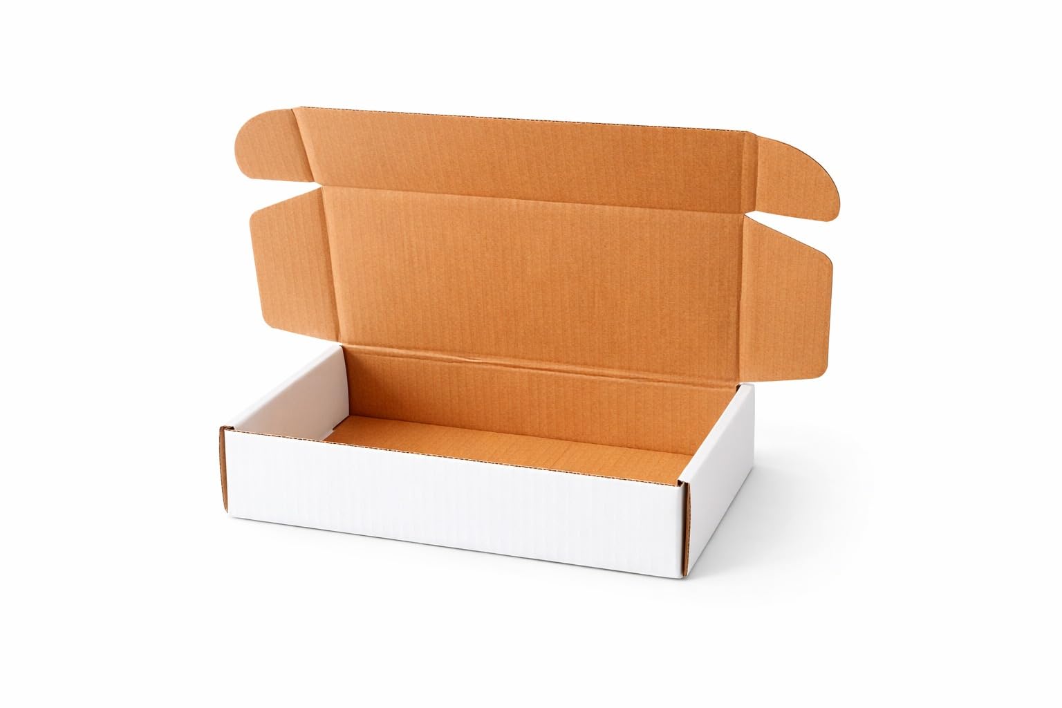 White Corrugated Mailer Box 3 Ply Self Lock 12x5x2 Inch for Courier & E Commerce Packing (Pack of 25)-picture-16