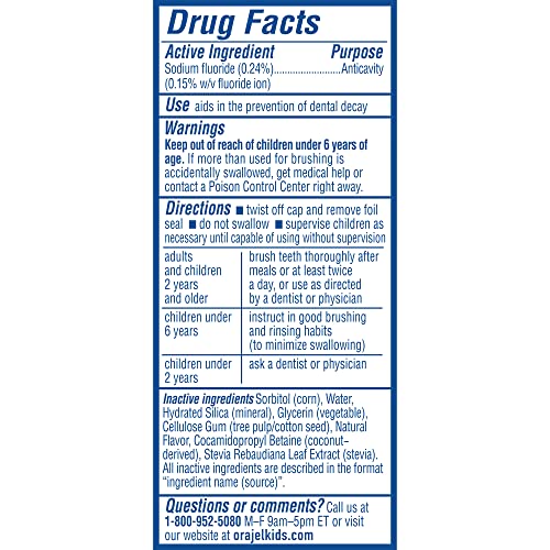 Orajel Kids Paw Patrol Anti-Cavity Fluoride Toothpaste, Natural Fruity Bubble Flavor, 4.2Oz Tube #TOP7