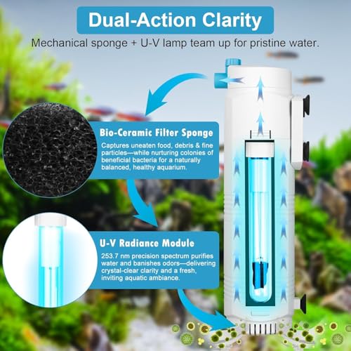Image of Aquarium Filters Replacement Sponge for G800 & G810,8-Pack High-Density Foam Inserts for Clear Water, Easy Tool-Free Installation