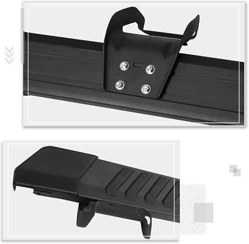 Miniatura 4 de PM PERFORMOTOR Estribo Nerf de acero inoxidable con recubrimiento en polvo de 3 pulgadas compatible con 2017-2022 F250 F350 SD Crew Cab, PM-RNB-8141