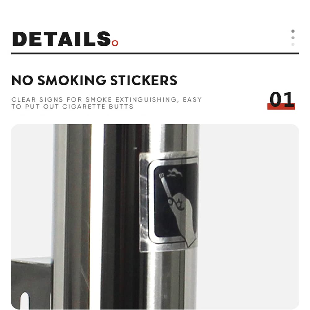 Posacenere da parete in acciaio inox chiudibile a chiave, per pub, uffici, ristoranti e bar, design elegante per un facile smaltimento dei rifiuti