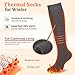 CTHH 3 Pairs Warm Knee High Socks for Women - Thick Cotton Thermal Boot Socks for Hiking, Running, Work, Gifts, Winter