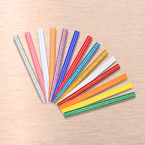 Lanmok 100 Pcs Hot Glue Gun Sticks Glitter Hot Melt Glue Stick Multicolored Eva Sealing Wax Sticks For Diy Art Craft Home Office Project Gift Craftwork Handmade Decoration #TOP4