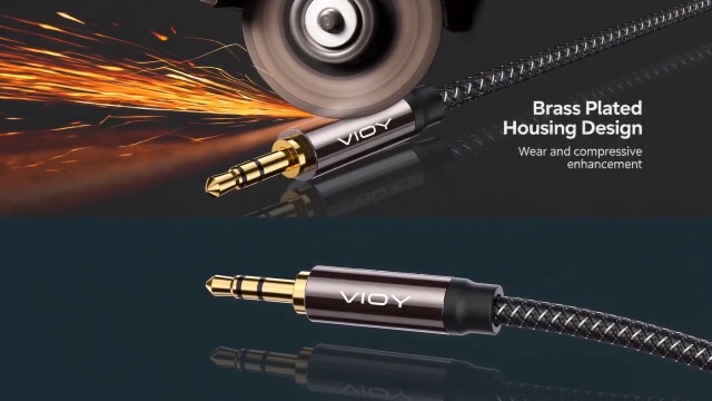 Amazon.com: VIOY Aux Cable (3.3 ft), [Copper Shell, Hi-Fi Sound