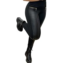 Faux Leather Leggings for Women Pleather Pant Elastic Mid Waisted Stretchy Punk Glothic Clothes Concert Outfits